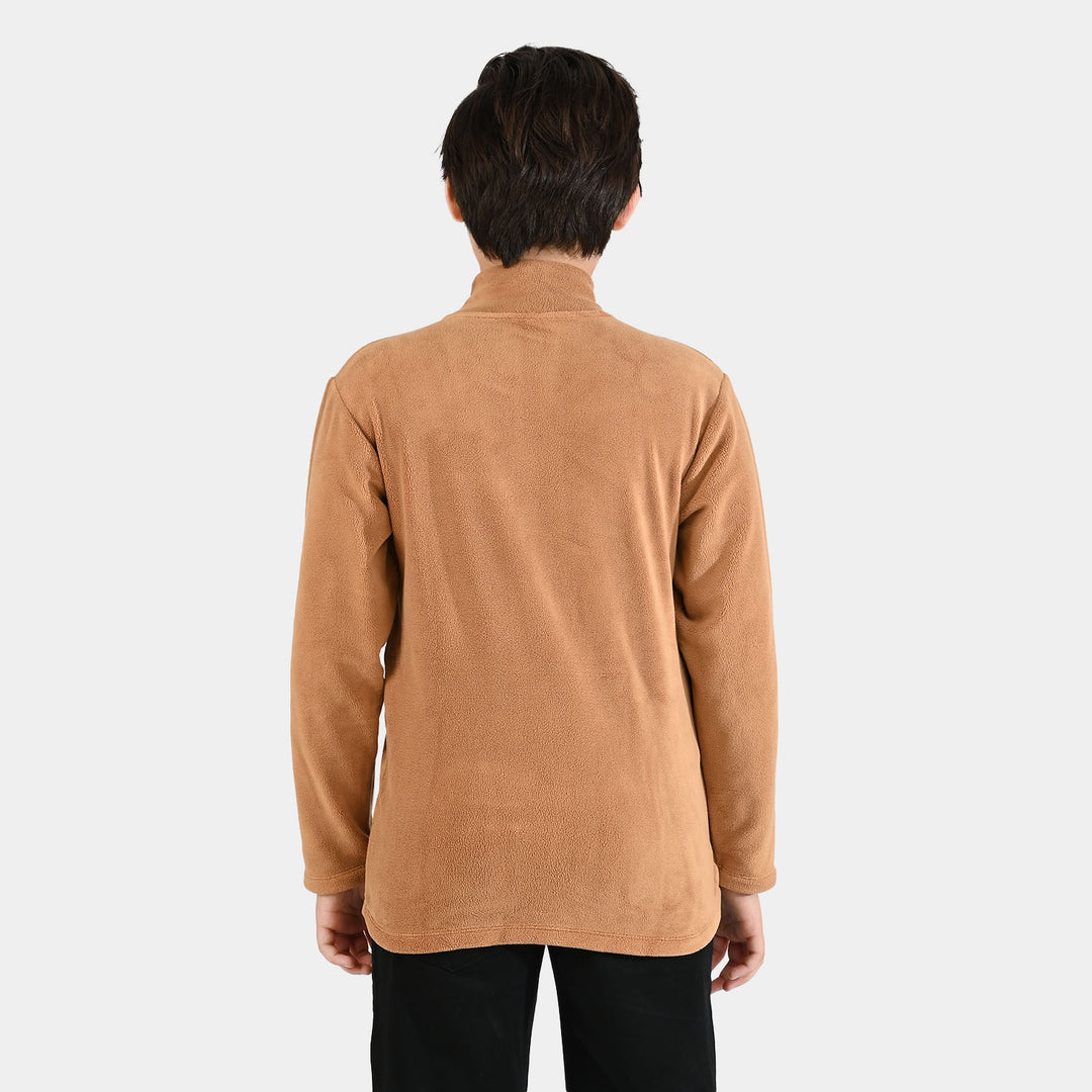 Boys Fleece Jacket BREAK THROUGH LIMITATION-BROWN