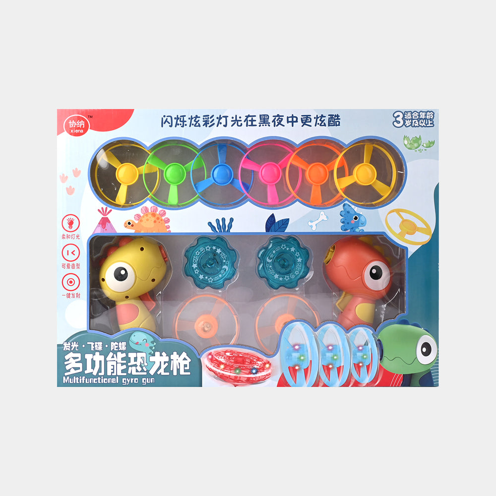 Multifunction Gyro Target With Soft Light Flying Disc