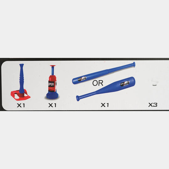 Super Baseball 2-in-1 Batting Tee & Pop-Up Launcher Set