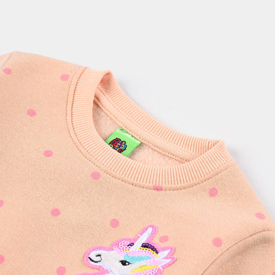 Infant Girls Cotton Terry Sweatshirt