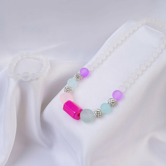 ELEGANT BEADED NECKLACE & BRACELET FOR GIRLS