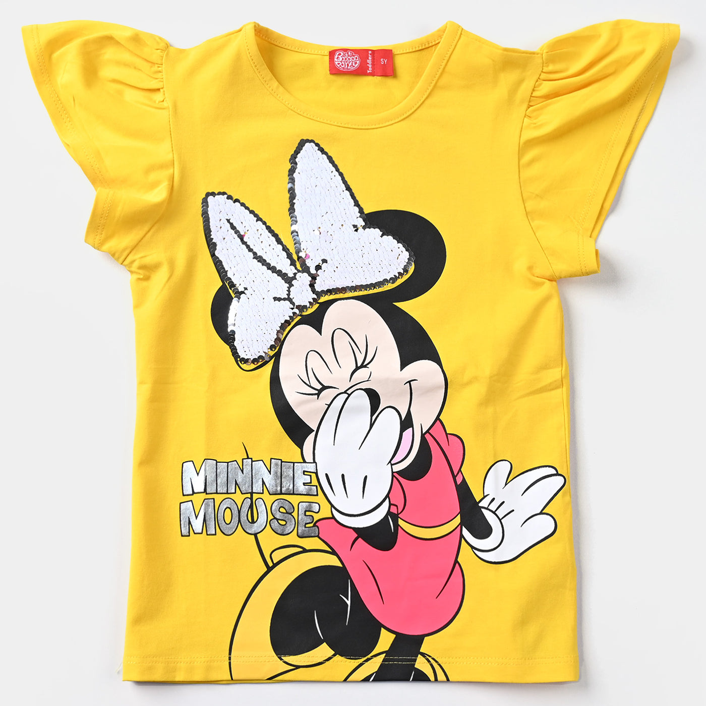 Girls Lycra Jersey T-Shirt Character-Yellow