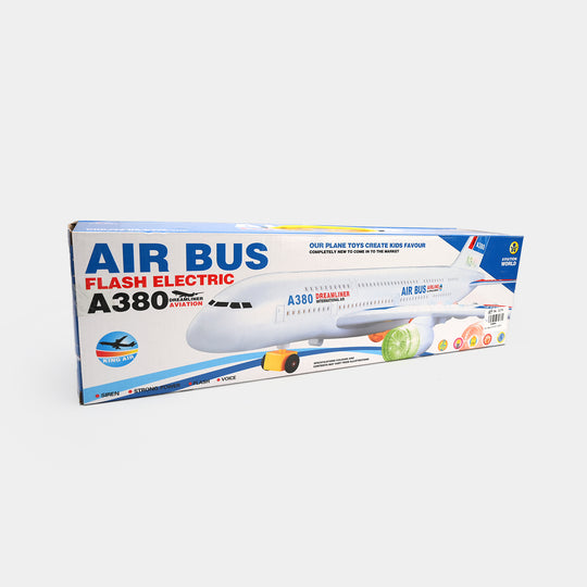 Airbus A380 Airplane With Electronic Flashing Lights & Music Toy