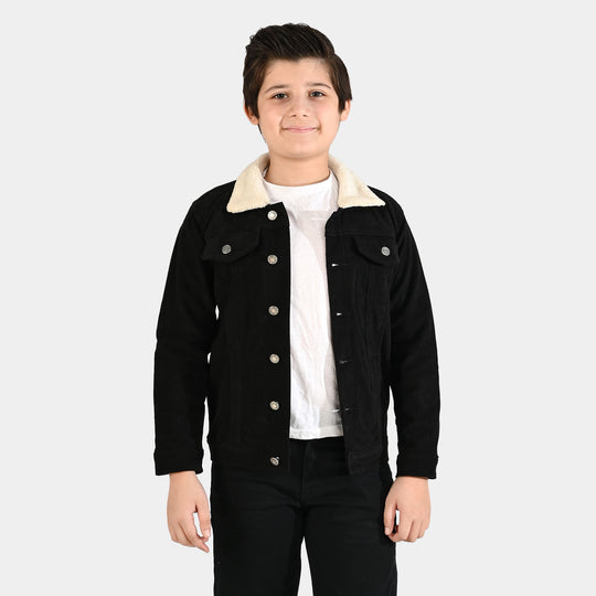 Boys Corduroy Woven Jacket Live-Black