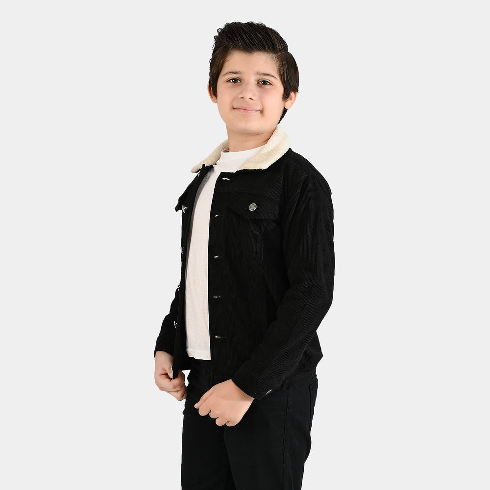 Boys Corduroy Woven Jacket Live-Black