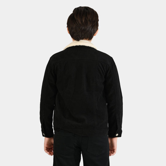 Boys Corduroy Woven Jacket Live-Black