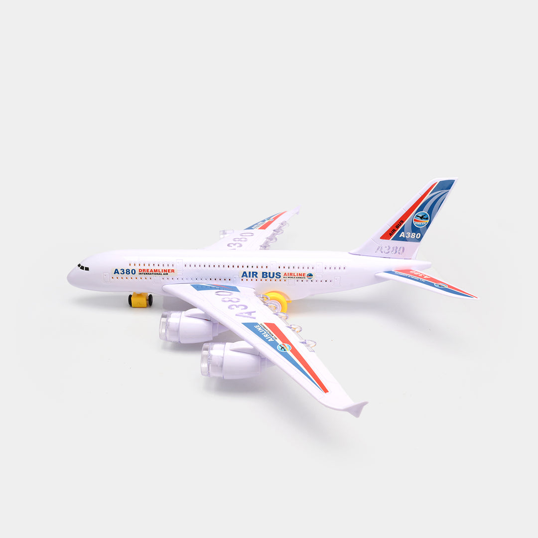 Airbus A380 Airplane With Electronic Flashing Lights & Music Toy