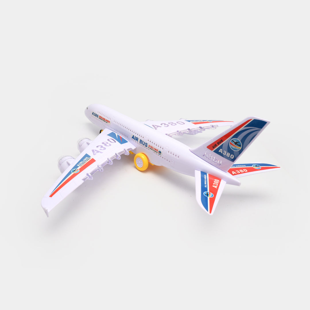 Airbus A380 Airplane With Electronic Flashing Lights & Music Toy