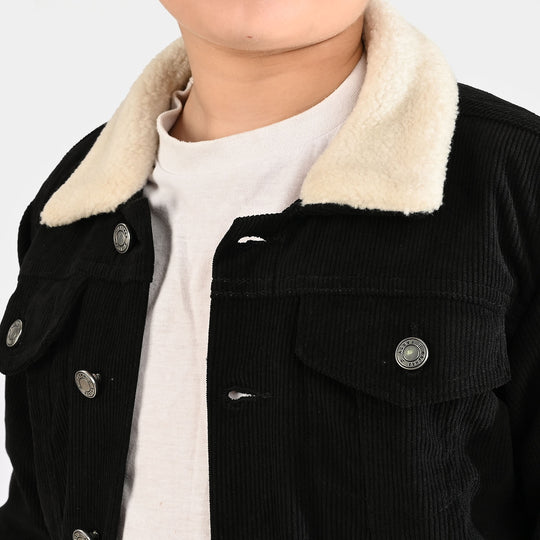 Boys Corduroy Woven Jacket Live-Black