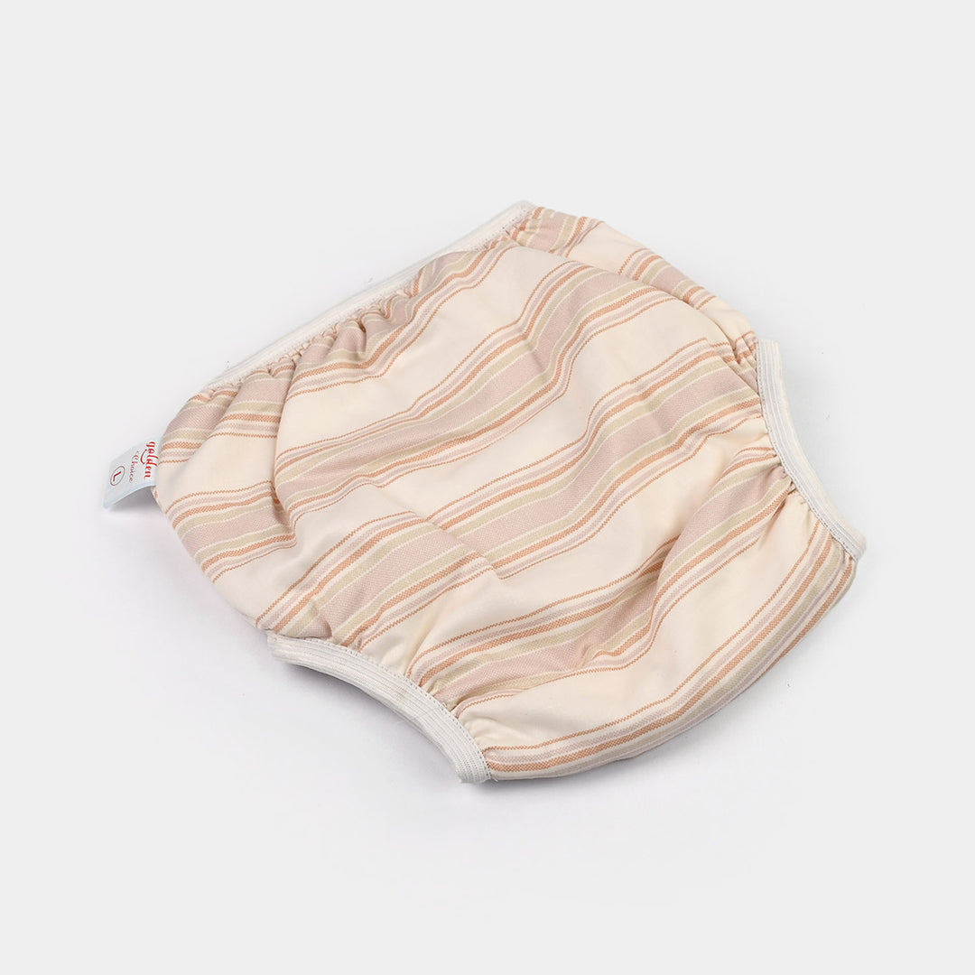 Towel Cotton Panty 12-18M Cream Lining Print