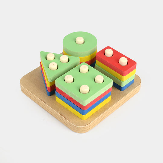 Multi Shape Building Blocks Wooden Toy