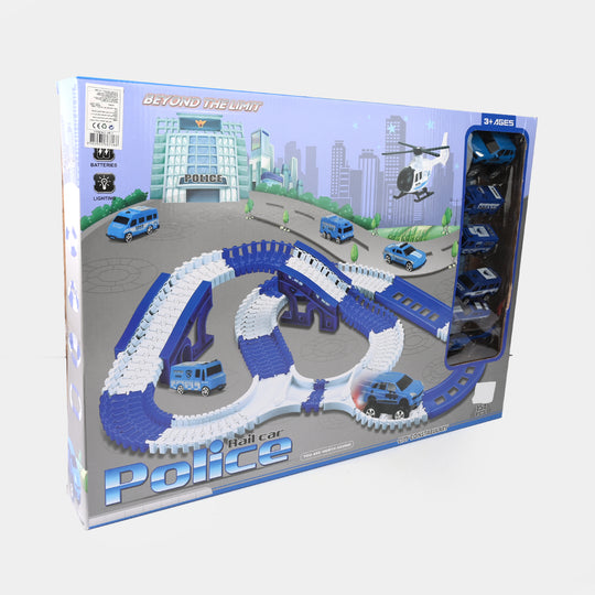 Police Rail Car – DIY Track Toy Set For Kids