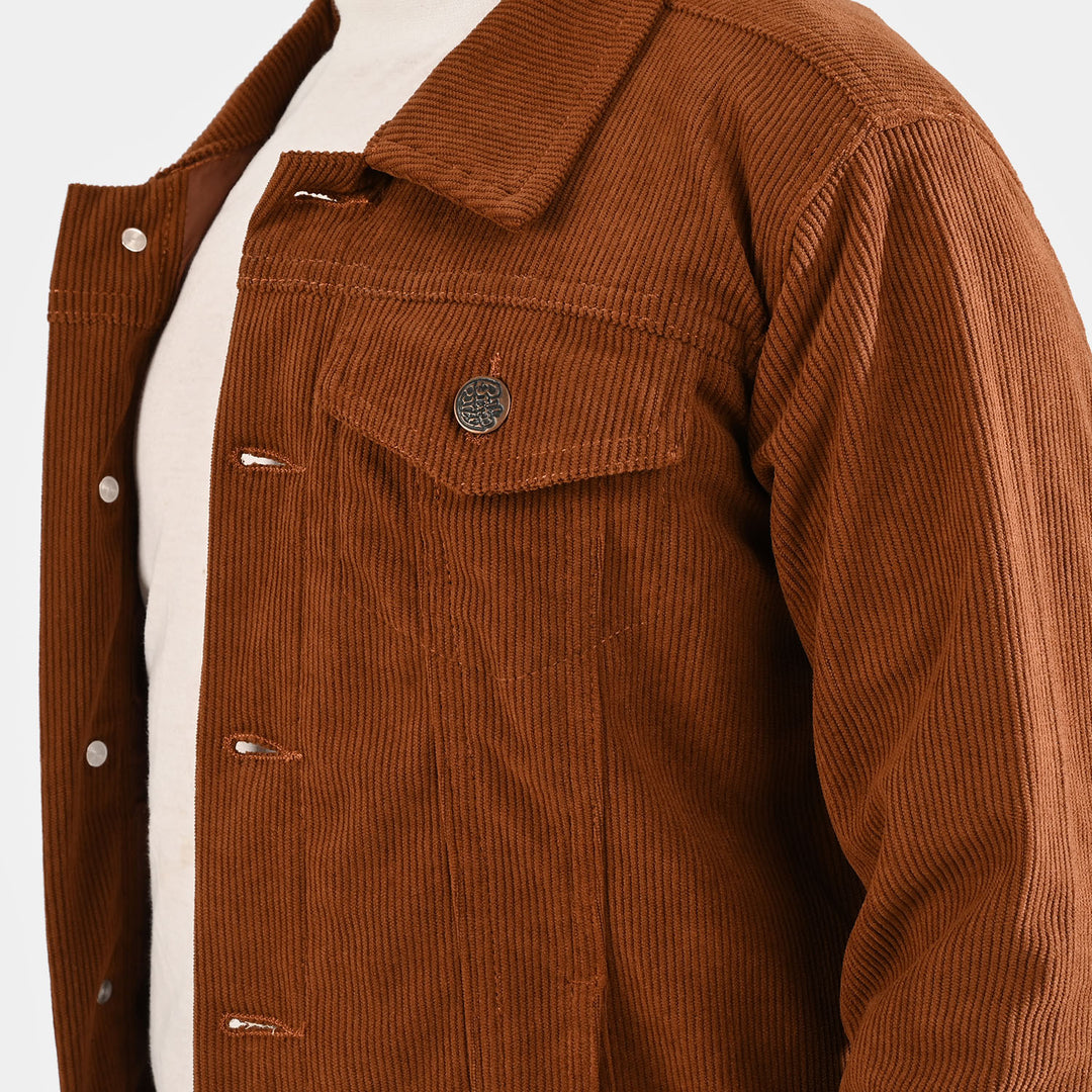 Boys Corduroy Woven Jacket Straight-Brown