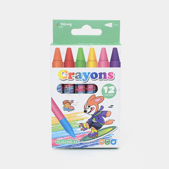 Kids Dual-Ended Wax Crayons 12Pcs