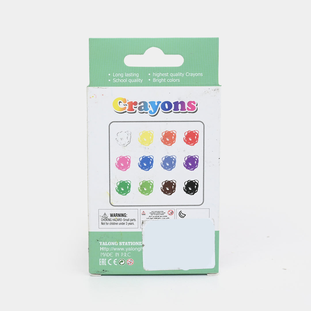 Kids Dual-Ended Wax Crayons 12Pcs