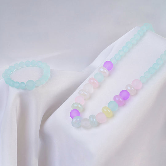 ELEGANT BEADED NECKLACE & BRACELET FOR GIRLS