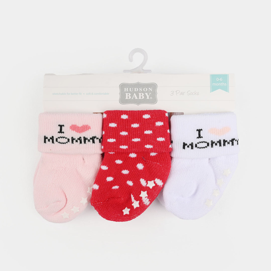 Baby Socks – Pack of 3 (0–6+ Months)