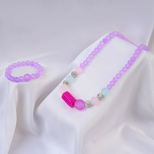ELEGANT BEADED NECKLACE & BRACELET FOR GIRLS