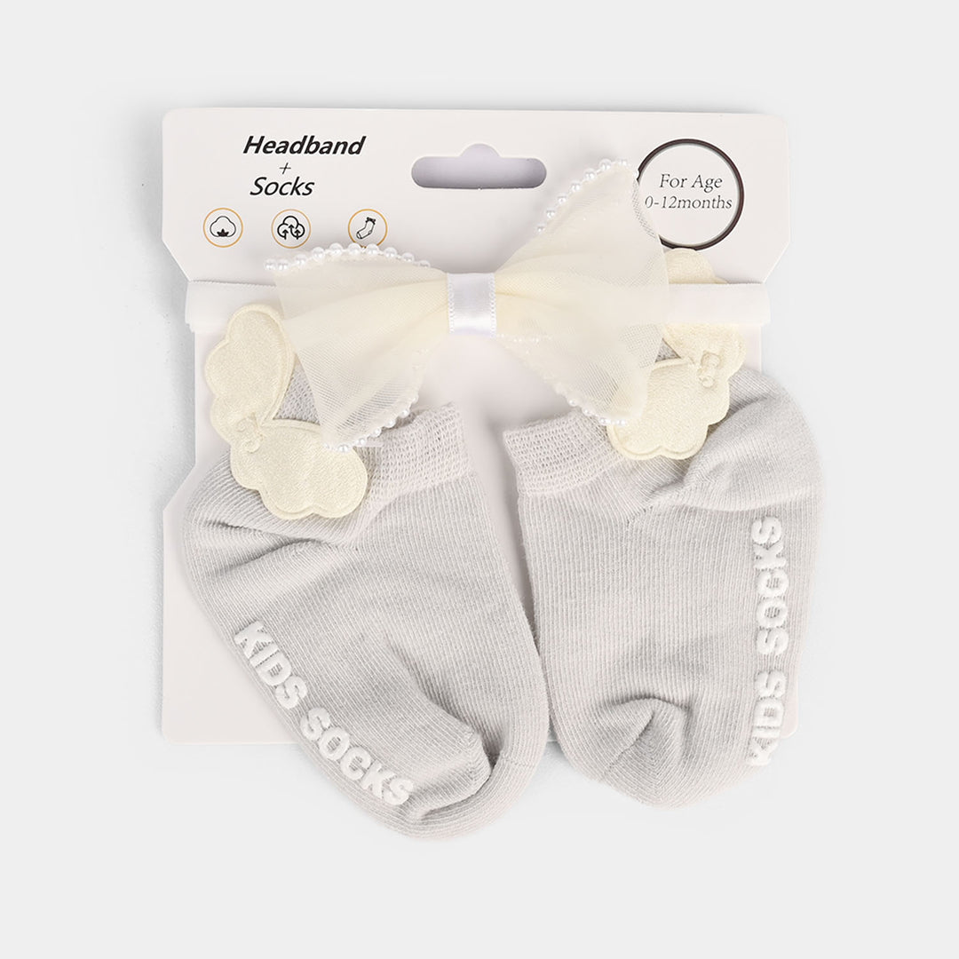 Baby Headband With Socks