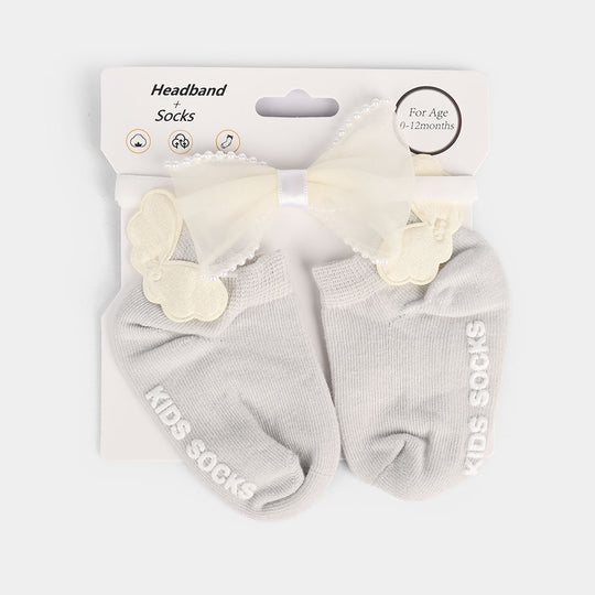 Baby Headband With Socks