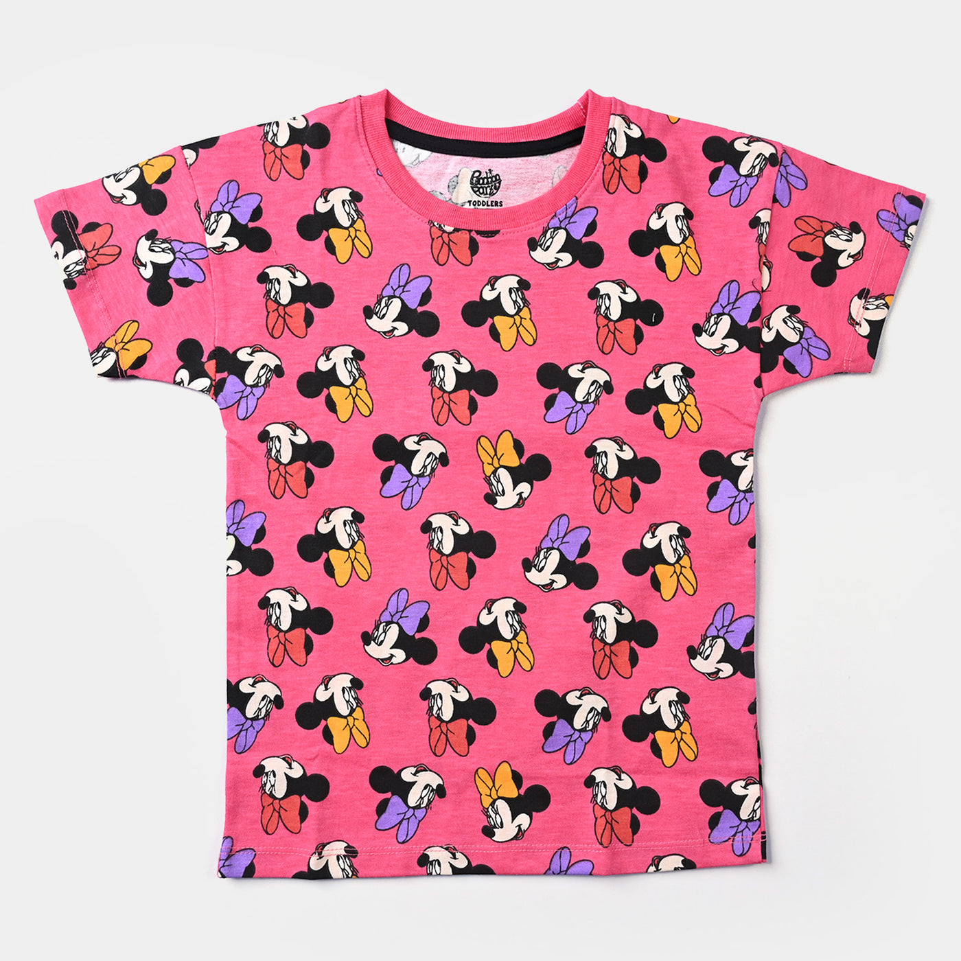Girls Cotton Jersey T-Shirt Printed-Pink