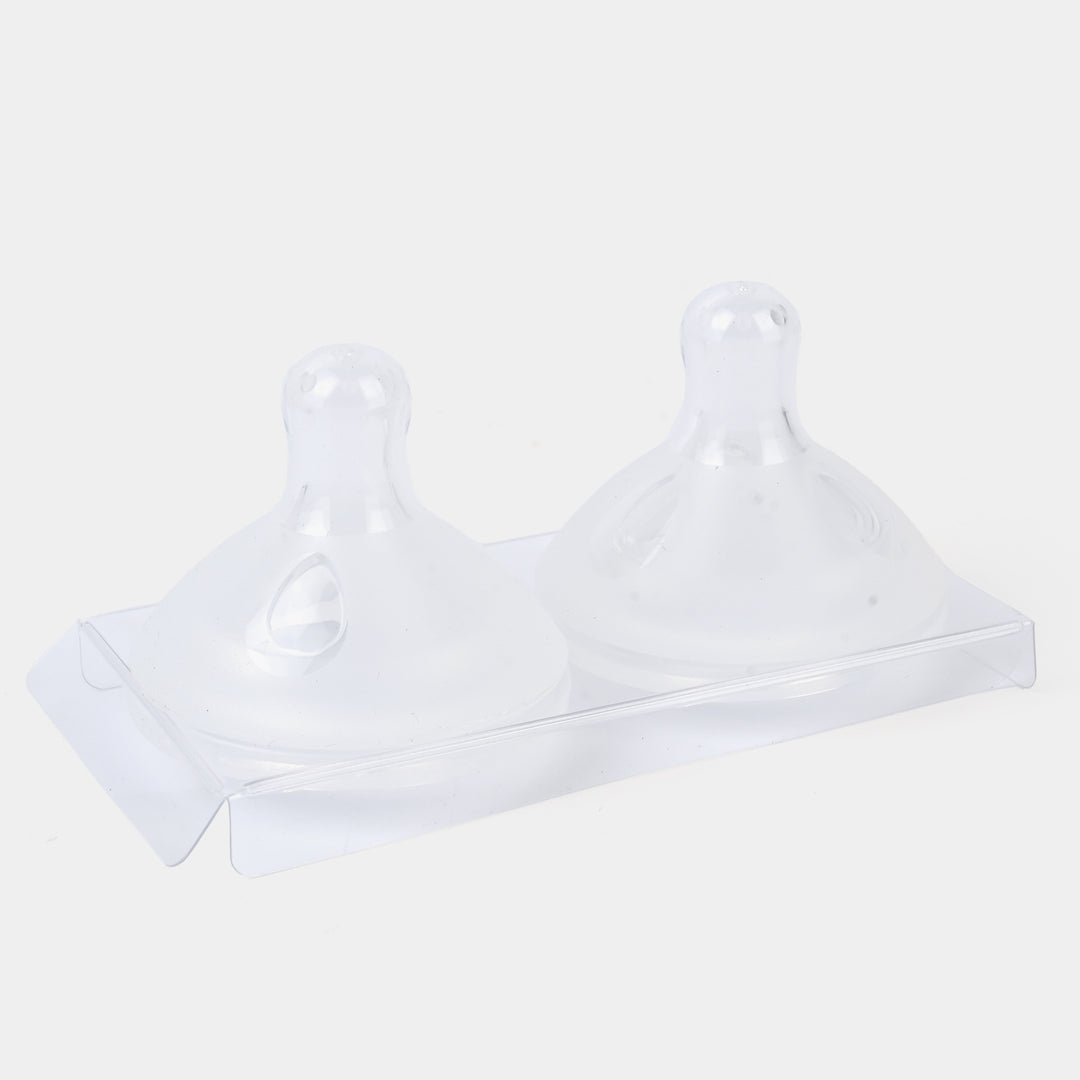 Roots Anti-Colic Wide Neck Nipple - Pack of 2 - 3 M+