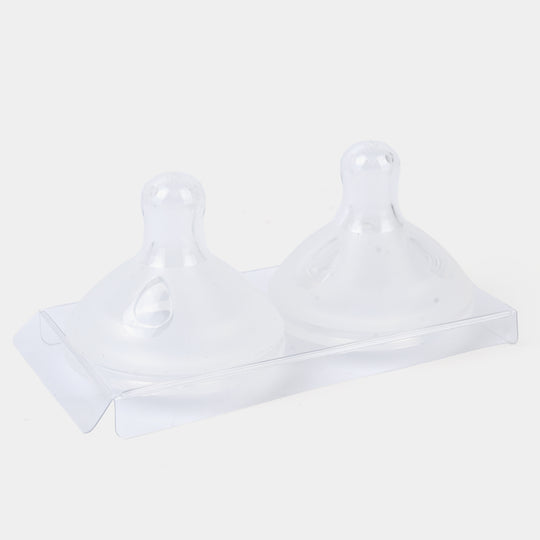 Roots Anti-Colic Wide Neck Nipple - Pack of 2 - 3 M+