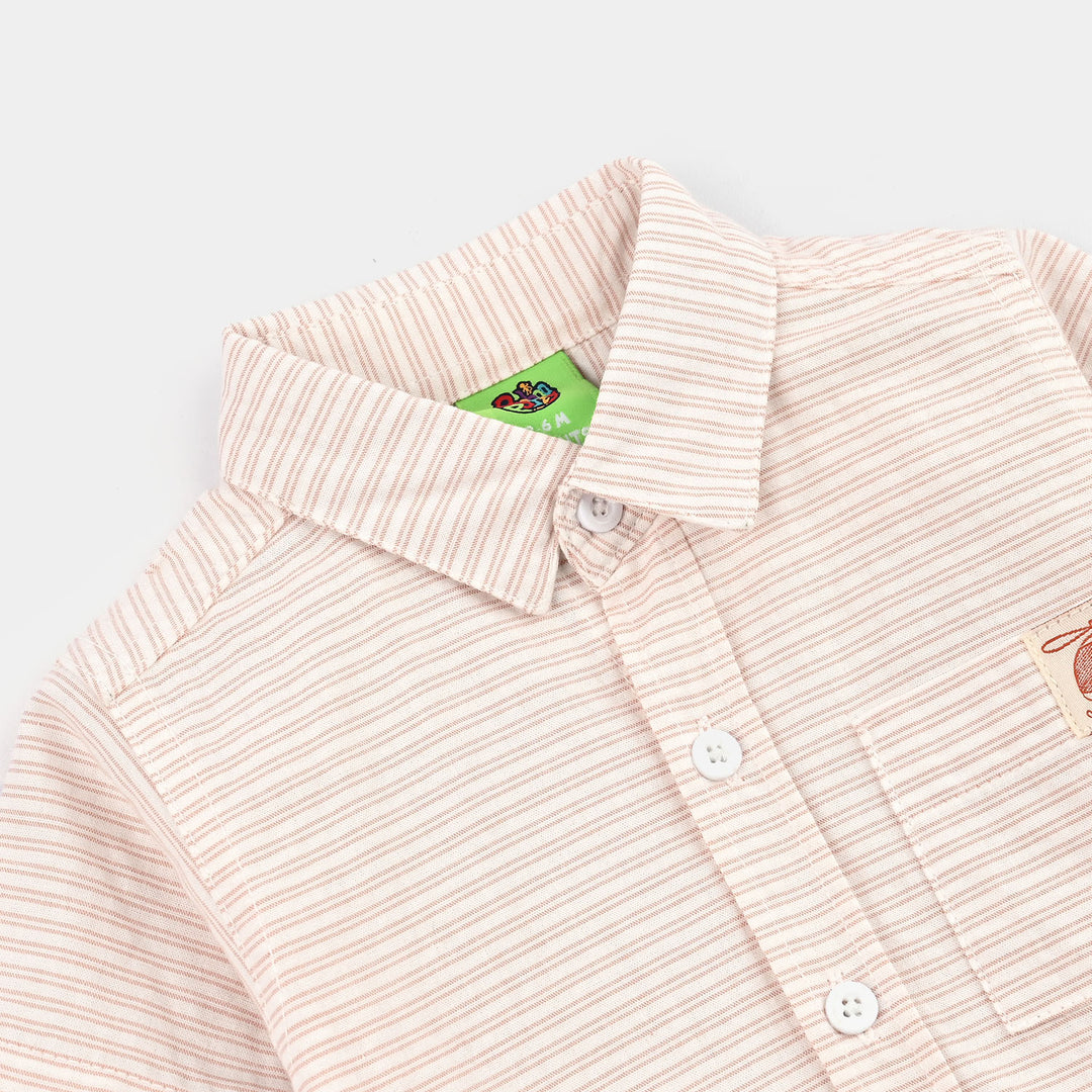 Infant Boys Yarn Dyed Casual Shirt Born To Fly-Striper