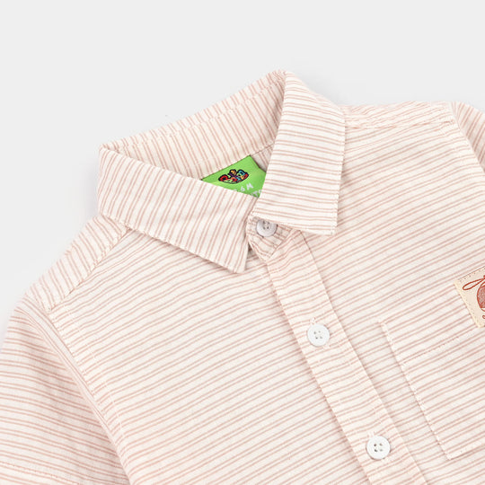 Infant Boys Yarn Dyed Casual Shirt Born To Fly-Striper