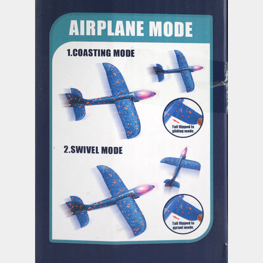 2 IN 1 Foam Glider Plane & Launcher Toy Set