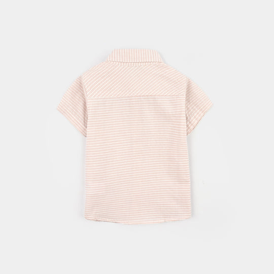 Infant Boys Yarn Dyed Casual Shirt Born To Fly-Striper