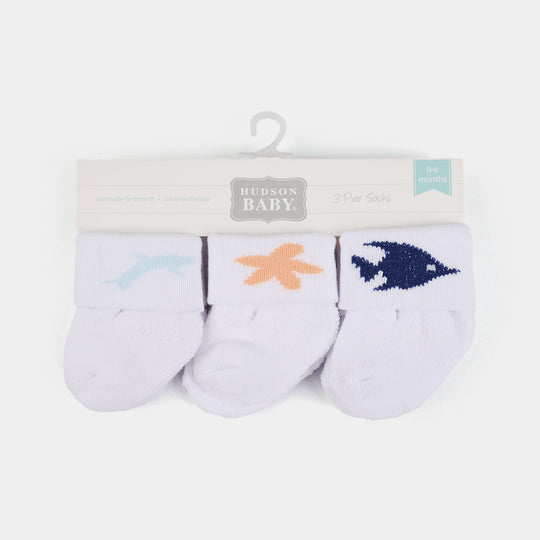Baby Socks – Pack of 3 (0–6+ Months)