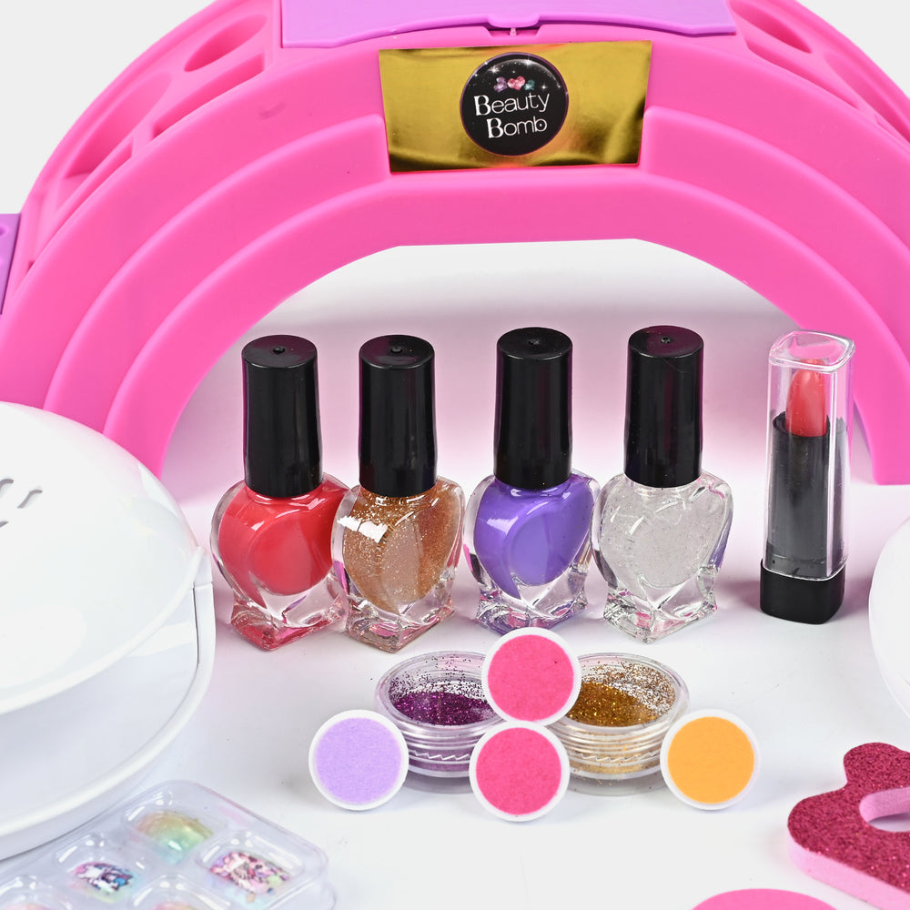 Nail Saloon With Nail Polisher & Dryer For Girls