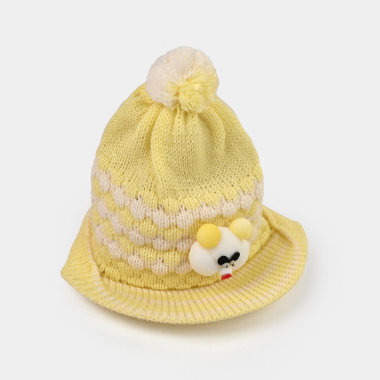 Baby Woolen P Cap Yellow