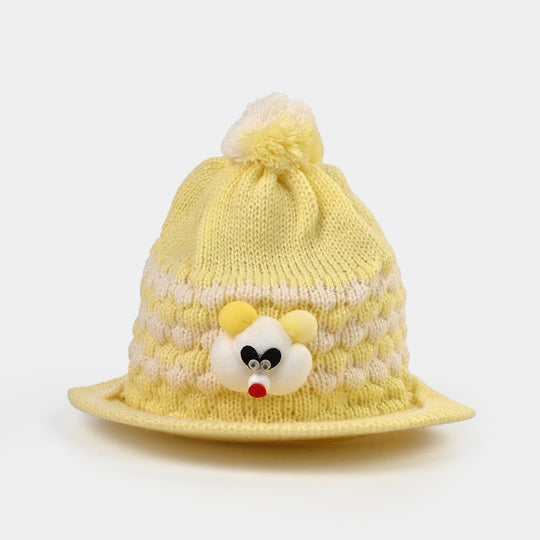 Baby Woolen P Cap Yellow