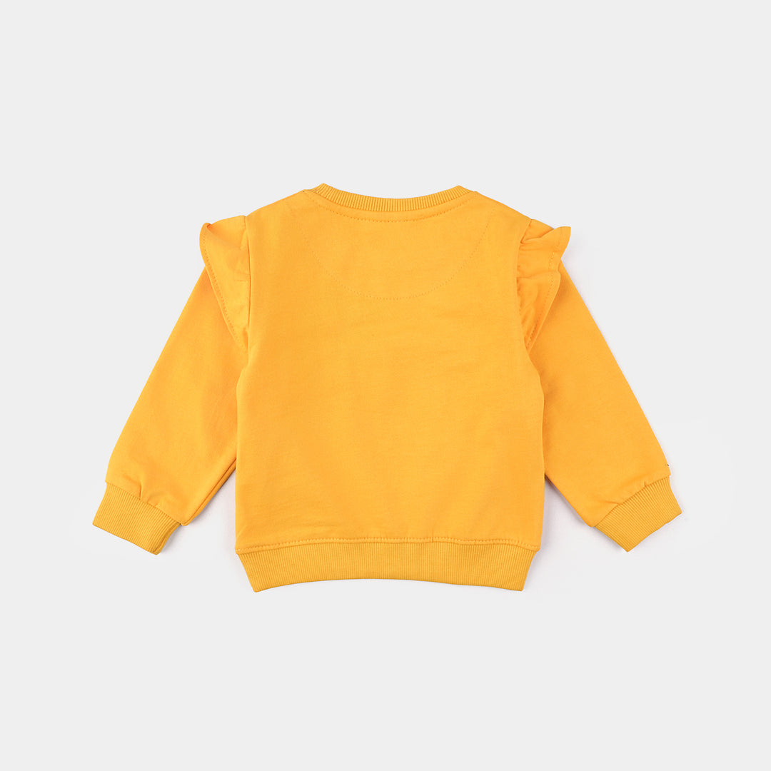 Infant Girls Cotton Terry Knitted Suit-Citrus