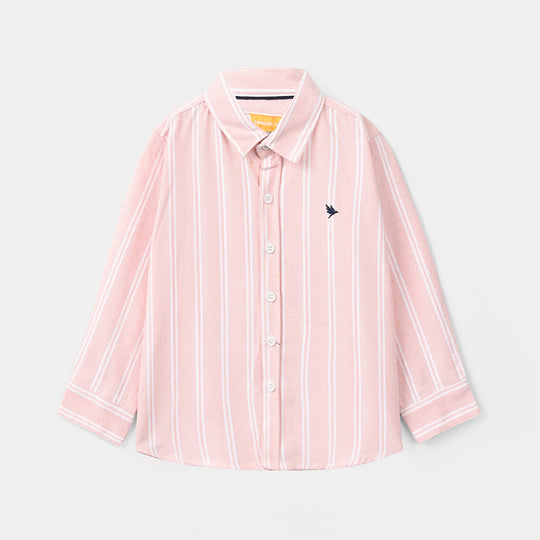 Boys Oxford Casual Shirt F/S Brid Insignia-Pink
