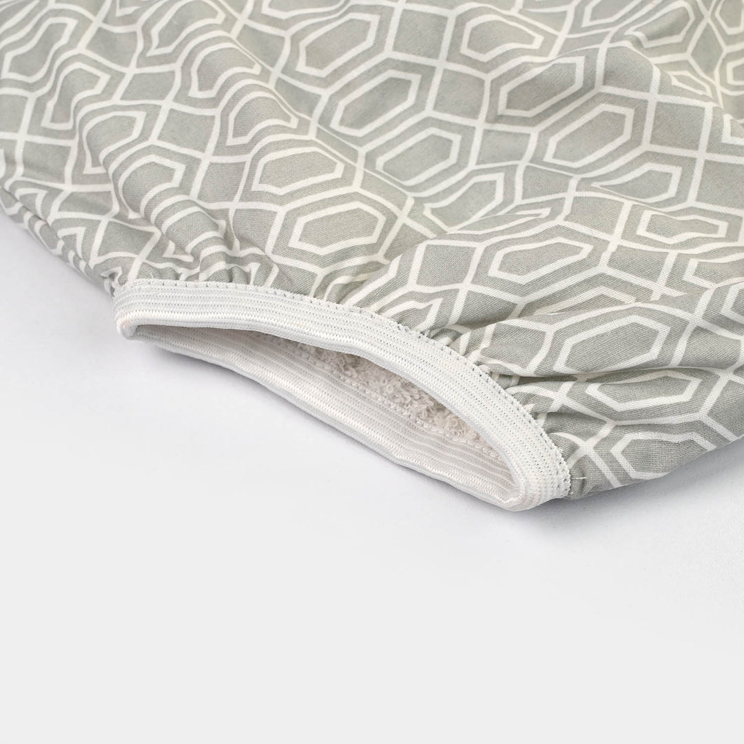 Towel Cotton Panty 12-18M Light Grey Diamond Print