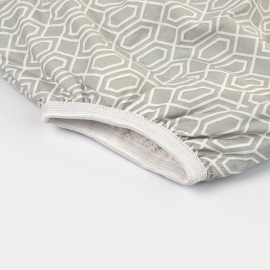 Towel Cotton Panty 12-18M Light Grey Diamond Print