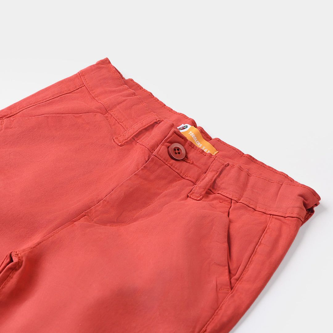 Boys Cotton Pant Solid Red