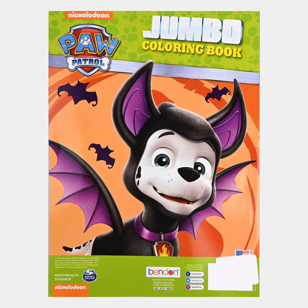 Jumbo Paw Patrol Boo Colouring Book
