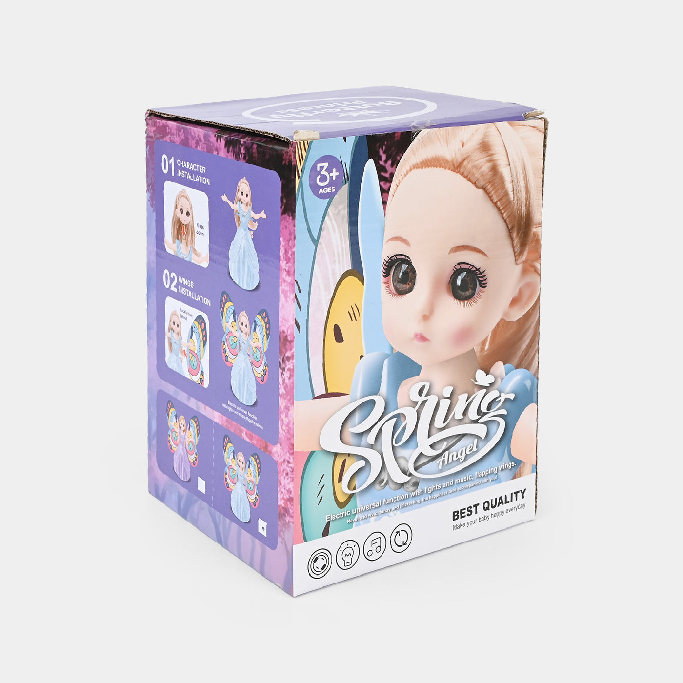 Rotating Doll Universal With Light & Music, Flapping Wings