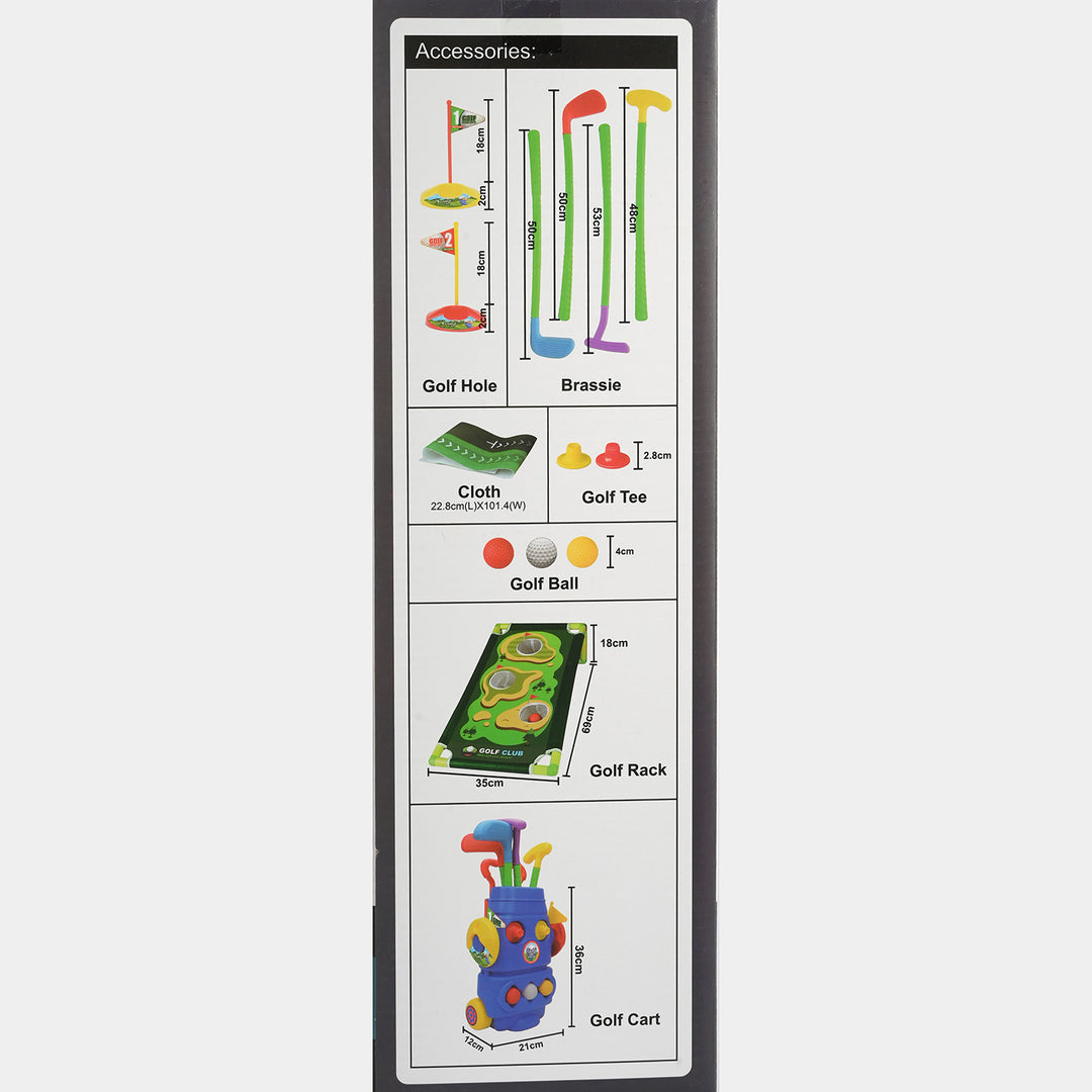 Kids Golf Club Set with Wheeled Caddy