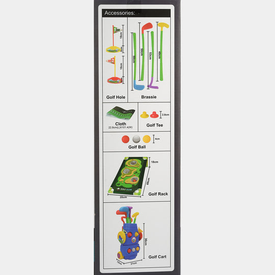 Kids Golf Club Set with Wheeled Caddy