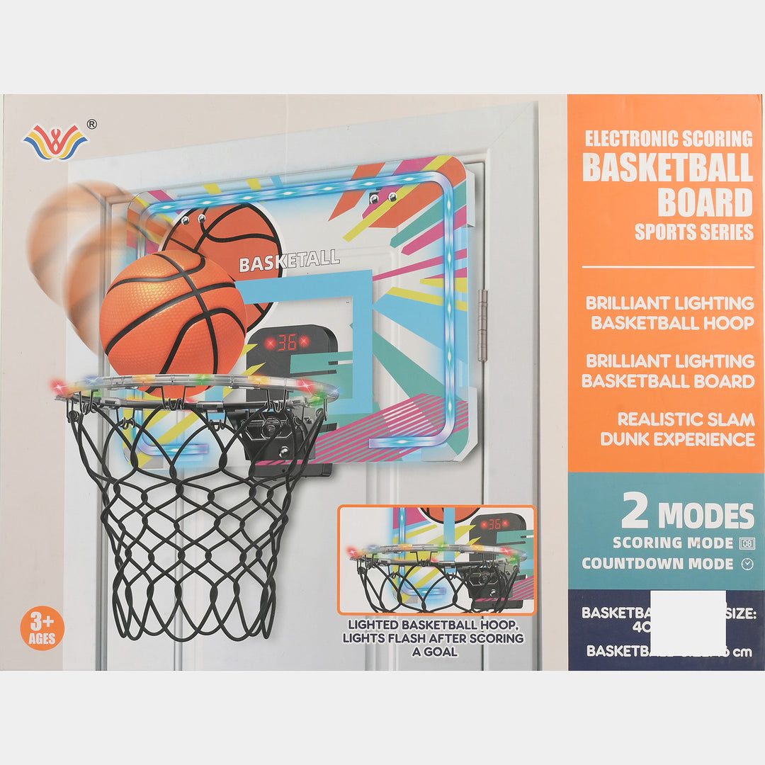 Electronic Scoring Basketball Play Set for Kids