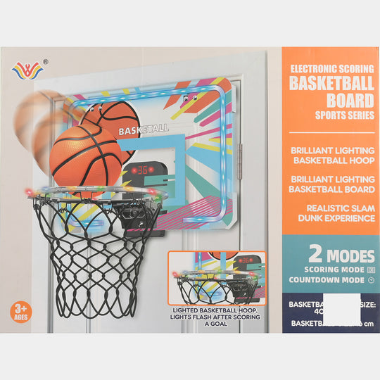Electronic Scoring Basketball Play Set for Kids