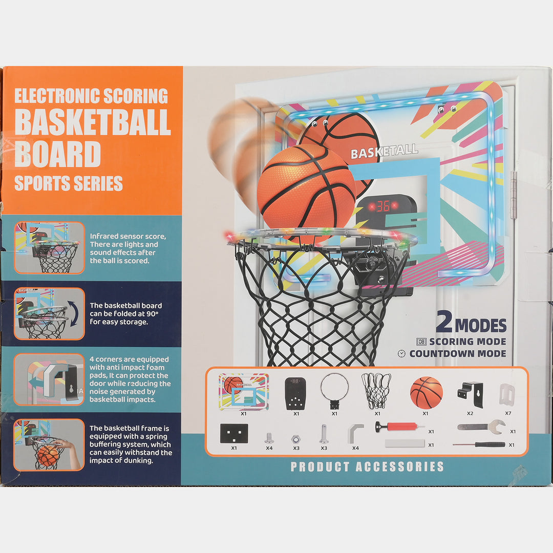 Electronic Scoring Basketball Play Set for Kids