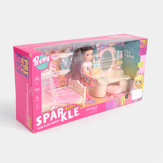 Sparkle Fun Play House Doll Set
