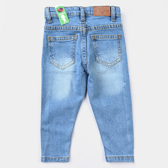 Infant Girls Denim Stretch Pant Sun Shine Rainbow-Ice Blue