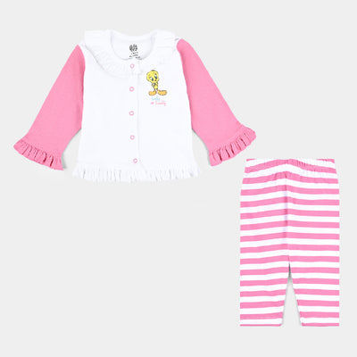 Infant Girls Cotton Interlock 2 Piece Set